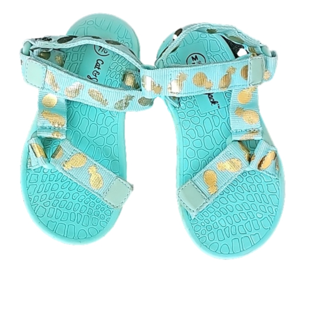 CAT & JACK Golden Pineapple Sandals 7/8